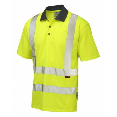 Leo Workwear Rockham Class 2 Yellow Coolviz Polo Shirt